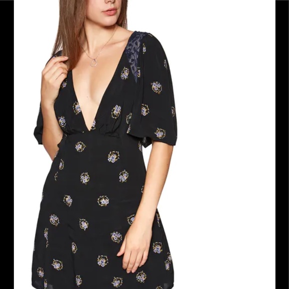 Free People Dresses & Skirts - Free People Mockingbird Mini Dress in Black Combo